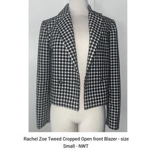 Rachel Zoe Tweed Wool
Blend Cropped Open front Jacket / Blazer - sz Small - NWT